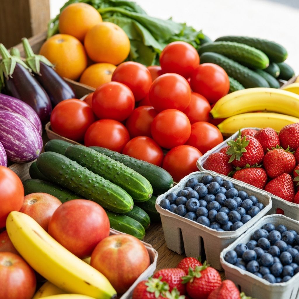 Fresh plant-based ingredients and healthy food